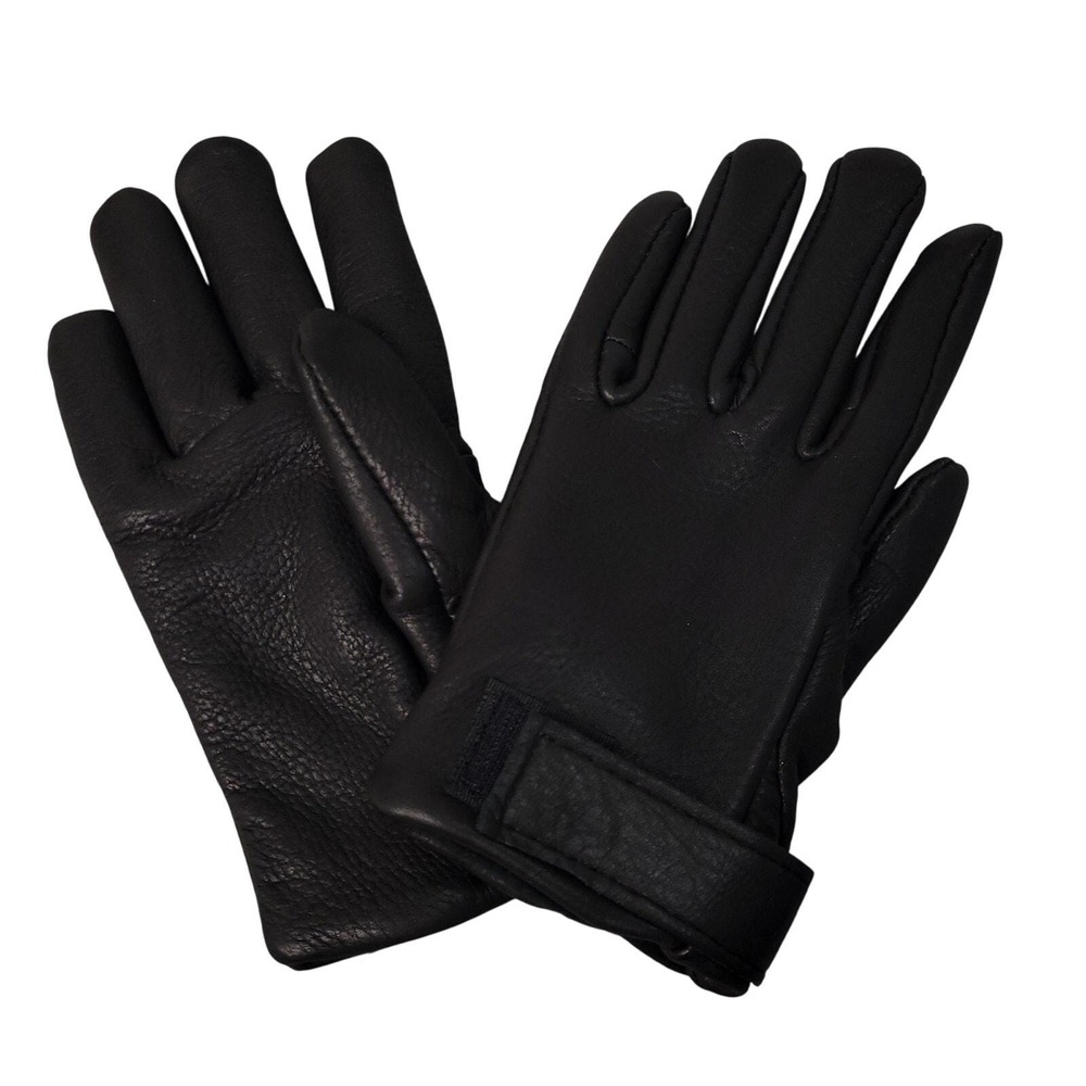 Vintage Sullivan Glove Company Women's M Black Elkskin Leather Driving Gloves